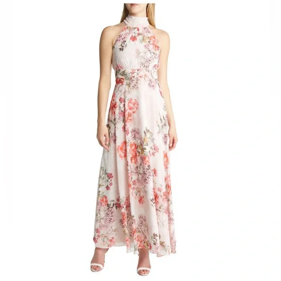 eliza j maxi halter dress Halter Neck Maxi Dress (Women)